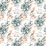 Vintage Flowers Personalised Mother's Day Wrapping Paper
