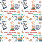 Books Reading Lover Personalised Birthday Wrapping Paper