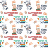 Books Reading Lover Personalised Birthday Wrapping Paper