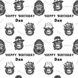 Gorillas Personalised Birthday Wrapping Paper