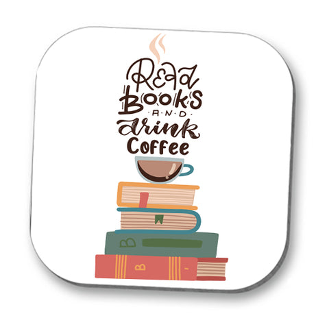 Books Reading and Coffee Coaster