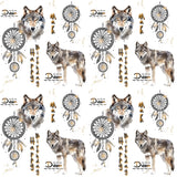 Wolves and Dreamcatchers Personalised Birthday Wrapping Paper