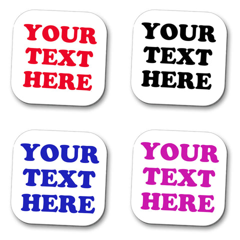 Add Your Own Text Coaster - Personalised - 10cm
