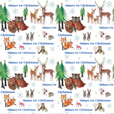 Baby's 1st Christmas Forest Animals Personalised Wrapping Paper