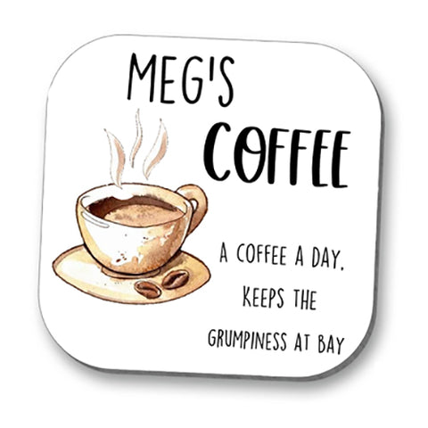 Personalised Coffee Drinks Coaster - Glossy Finish