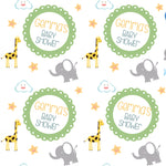 Green Jungle Personalised Baby Shower Wrapping Paper