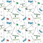 Golf Golfer Golfing Personalised Birthday Wrapping Paper