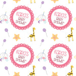 Personalised Baby Shower Wrapping Paper in Pink