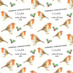 Robin Personalised Christmas Wrapping Paper
