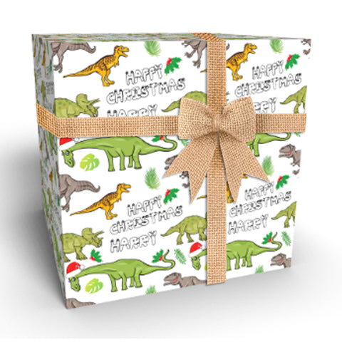 Dinosaurs Personalised Christmas Wrapping Paper
