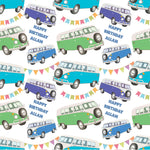 Campervan Personalised Birthday Wrapping Paper