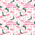 Flamingo Personalised Christmas Wrapping Paper