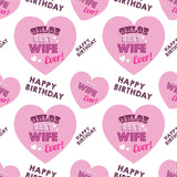 Best Wife Personalised Birthday Wrapping Paper