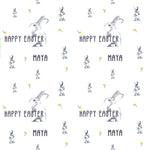 Grey Bunnies Easter Personalised Wrapping Paper