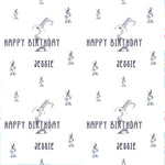 Grey Rabbits Personalised Birthday Wrapping Paper