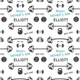 Father's Day Gym Dumbell Personalised Wrapping Paper