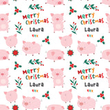 Pigs Personalised Christmas Wrapping Paper