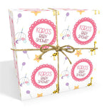 Personalised Baby Shower Wrapping Paper in Pink