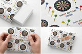 Darts Birthday Gift wrap, ideal for a darts fan's birthday