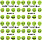 Aliens Personalised Birthday Wrapping Paper