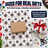 Personalised Christmas Wrapping Paper Darts Bullseye 110gsm Sheet
