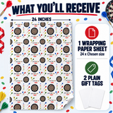 Personalised Christmas Wrapping Paper Darts Bullseye 110gsm Sheet