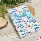 Best Husband Ever Blue Valentines Personalised Wrapping Paper