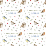 Birds Personalised Birthday Wrapping Paper - Large Sheet