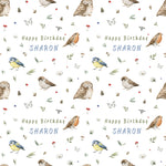 Birds Personalised Birthday Wrapping Paper - Large Sheet