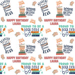 Books Reading Lover Personalised Birthday Wrapping Paper