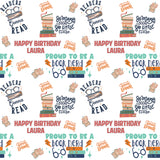 Books Reading Lover Personalised Birthday Wrapping Paper