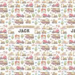 Diggers Trucks Cranes Birthday Personalised Wrapping Paper
