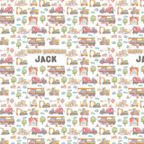 Diggers Trucks Cranes Birthday Personalised Wrapping Paper