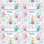 Fairy Fairies Personalised Birthday Wrapping Paper