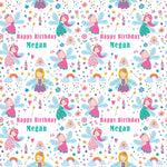 Fairy Fairies Personalised Birthday Wrapping Paper