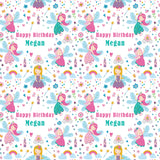 Fairy Fairies Personalised Birthday Wrapping Paper