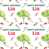 Fairy Fairies Personalised Birthday Wrapping Paper