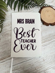 Personalised Best Teacher A5 Notebook