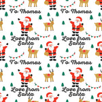 Love From Santa Christmas Personalised Wrapping Paper - Large Sheet