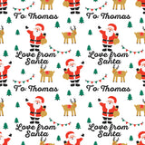 Love From Santa Christmas Personalised Wrapping Paper - Large Sheet