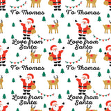 Love From Santa Christmas Personalised Wrapping Paper - Large Sheet