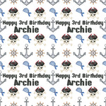 Pirates Skull Crossbones Birthday Personalised Wrapping Paper