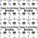 Pirates Skull Crossbones Birthday Personalised Wrapping Paper