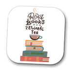 Books Reading and Tea Coaster