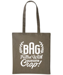 Bag Filled With Awesome Crap Cotton Shopper Tote For Her Reusable Gift Humour