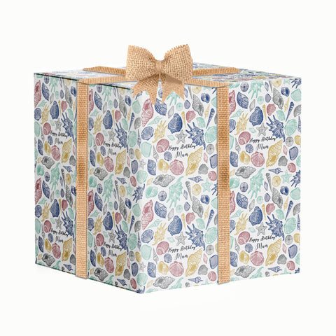 Shells Beach Personalised Birthday Wrapping Paper