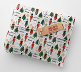 Nutcracker and Mouse Christmas Personalised Wrapping Paper - Large Sheet