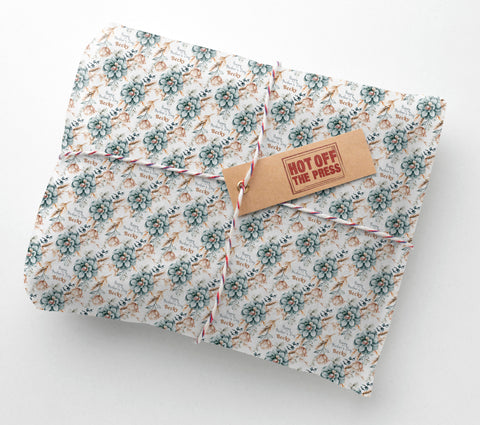 Vintage Flowers Personalised Mother's Day Wrapping Paper