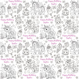 Colour Your Own Personalised Wrapping Paper Unicorn Colouring
