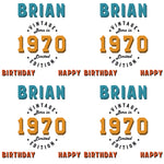 Vintage Born In (Year) Birthday For Him Her Personalised Wrapping Paper - Add a Name and Year